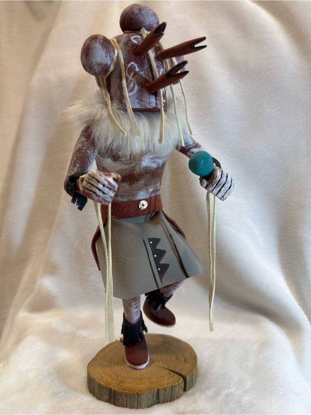 Hopi Mudhead Kachina unique SW Native American Doll, L.R.